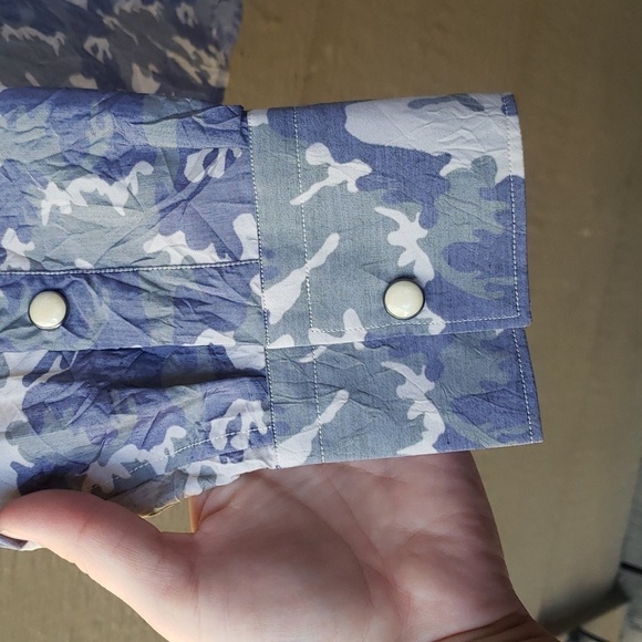 ELEVENTY Camo Western Snap Sport Shirt NWOT - Picture 7 of 11